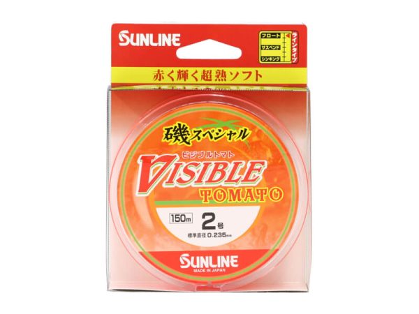 219_03 サンライン | Sunline - 磯SP ビジブルトマト 150m HG 【ユーロニンフやウェットフライに便利なインジケーターリーダー】